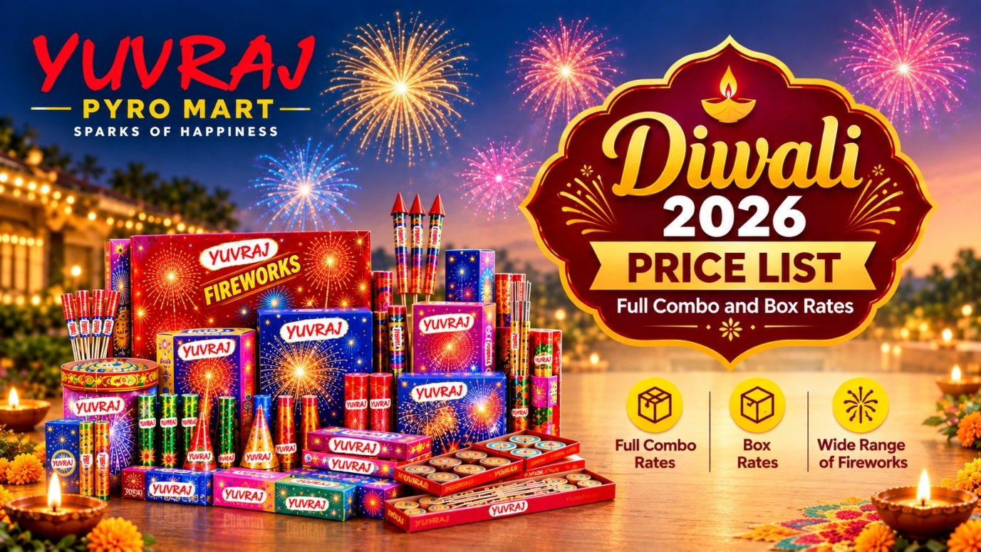 Yuvraj Pyro Mart Diwali 2026 crackers price list with Sivakasi fireworks and combo packs