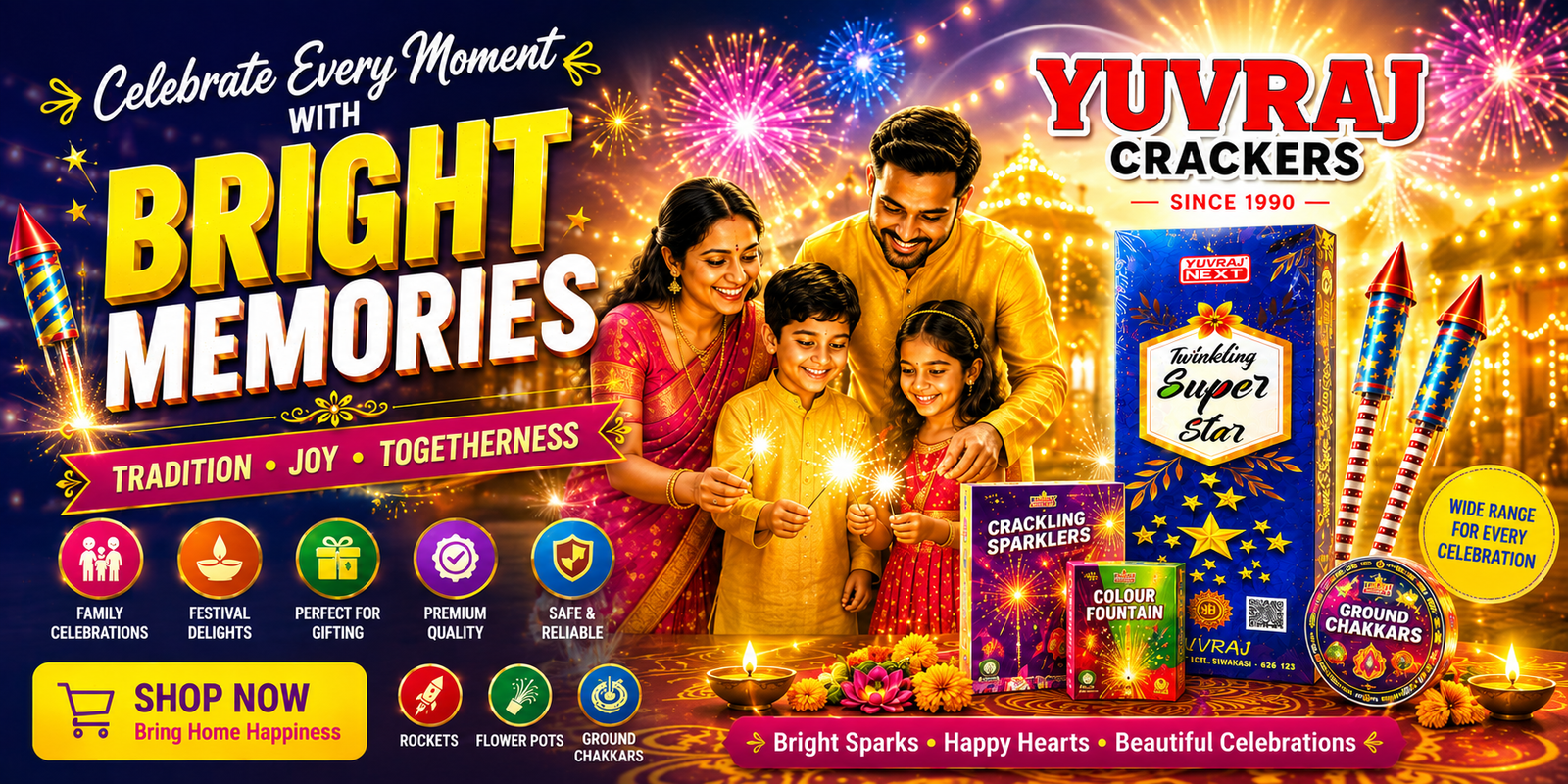 Yuvaraj Crackers festive product collection